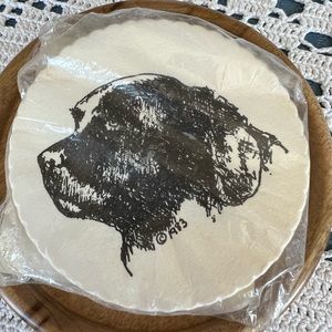 Newfoundland Dog 1983 Retro paper coasters